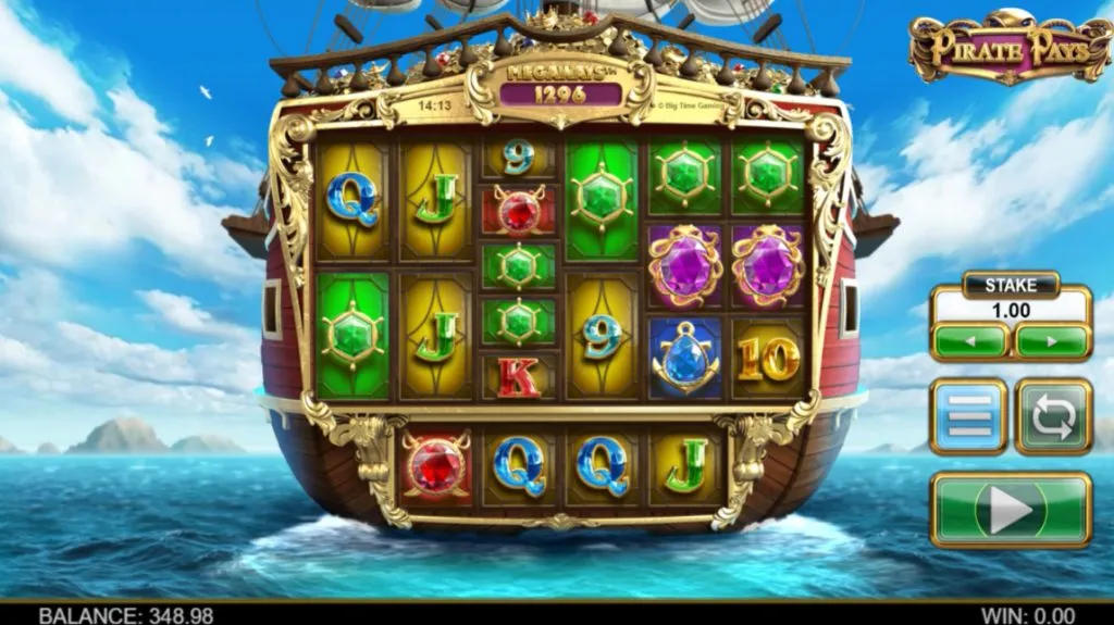 Pirate Pays Megaways slot reels
